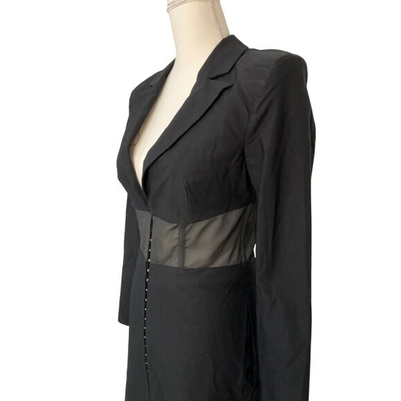 Michael Costello x REVOLVE Chase Jacket Dress in Black Medium New Womens Blazer - Picture 5 of 9